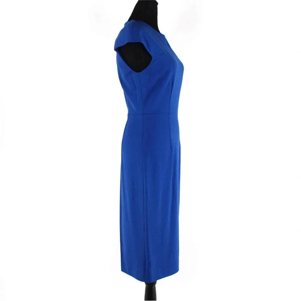 Diane Von Furstenberg Hadlie French Blue Sheath Hadlie Dress Midi- size 10